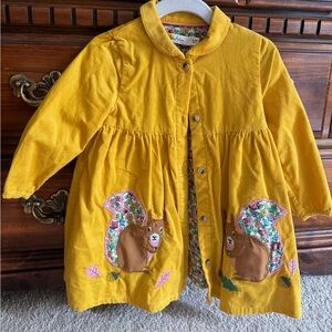 Yellow Corduroy Squirrel dress